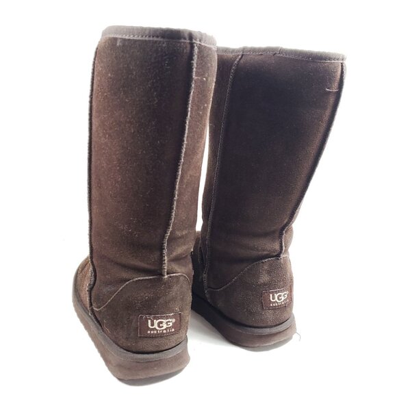 UGG Australia Women's Size 7 Brown Suede Leather Boots - Picture 5 of 10